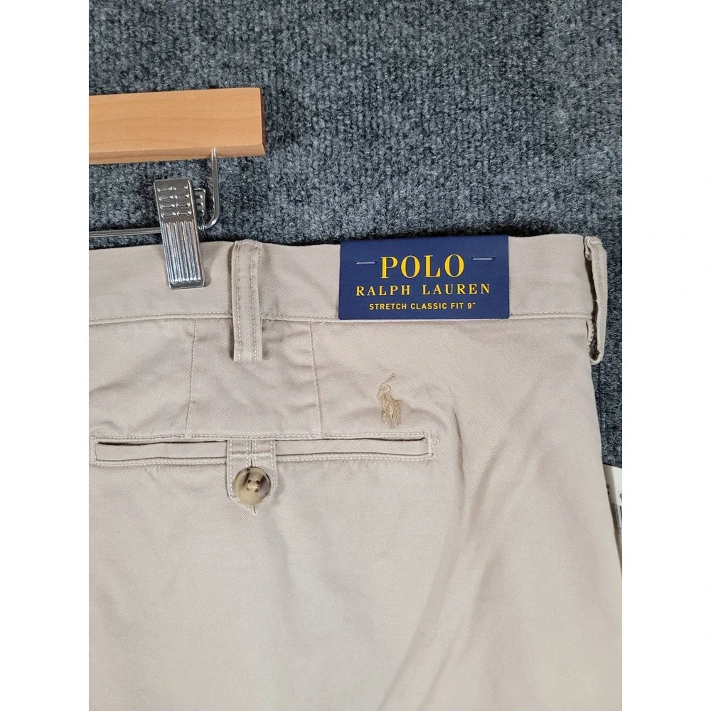 NWT Polo Ralph Lauren Chino Shorts 50B Beige Cotton Classic Fit 9